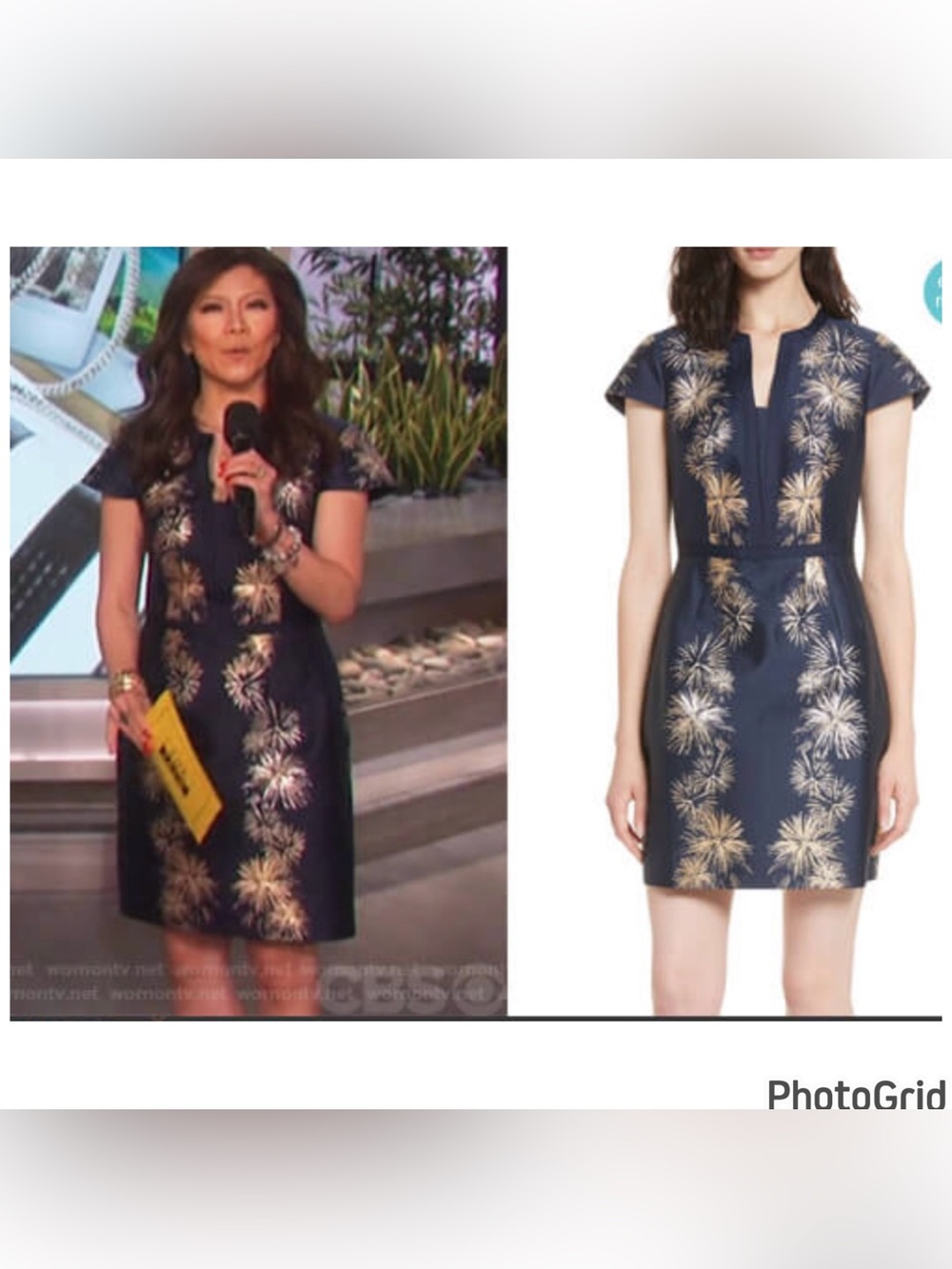 Ted Baker Stardust Navy Sheath Dress 0 (0/2) NWOT As Seen On TV